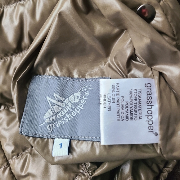 Grasshopper Tan Metallic Quilted Jacket Women's Sz.1(XL) - Picture 6 of 11